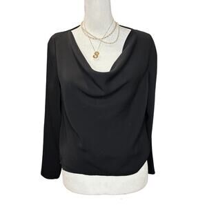 Aritzia Babaton Cowl Neck XS Black 100% Polyester